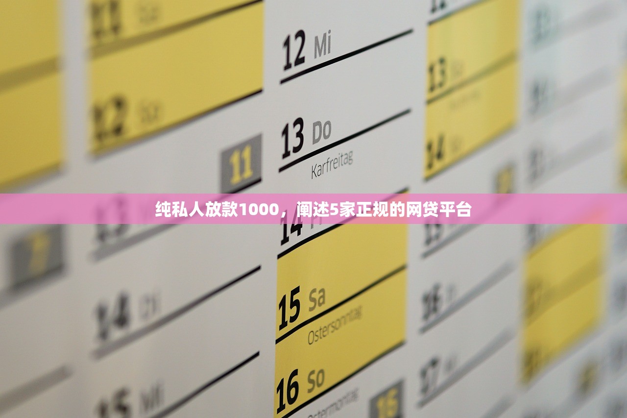 纯私人放款十万，解答十家平台贷款不看征信