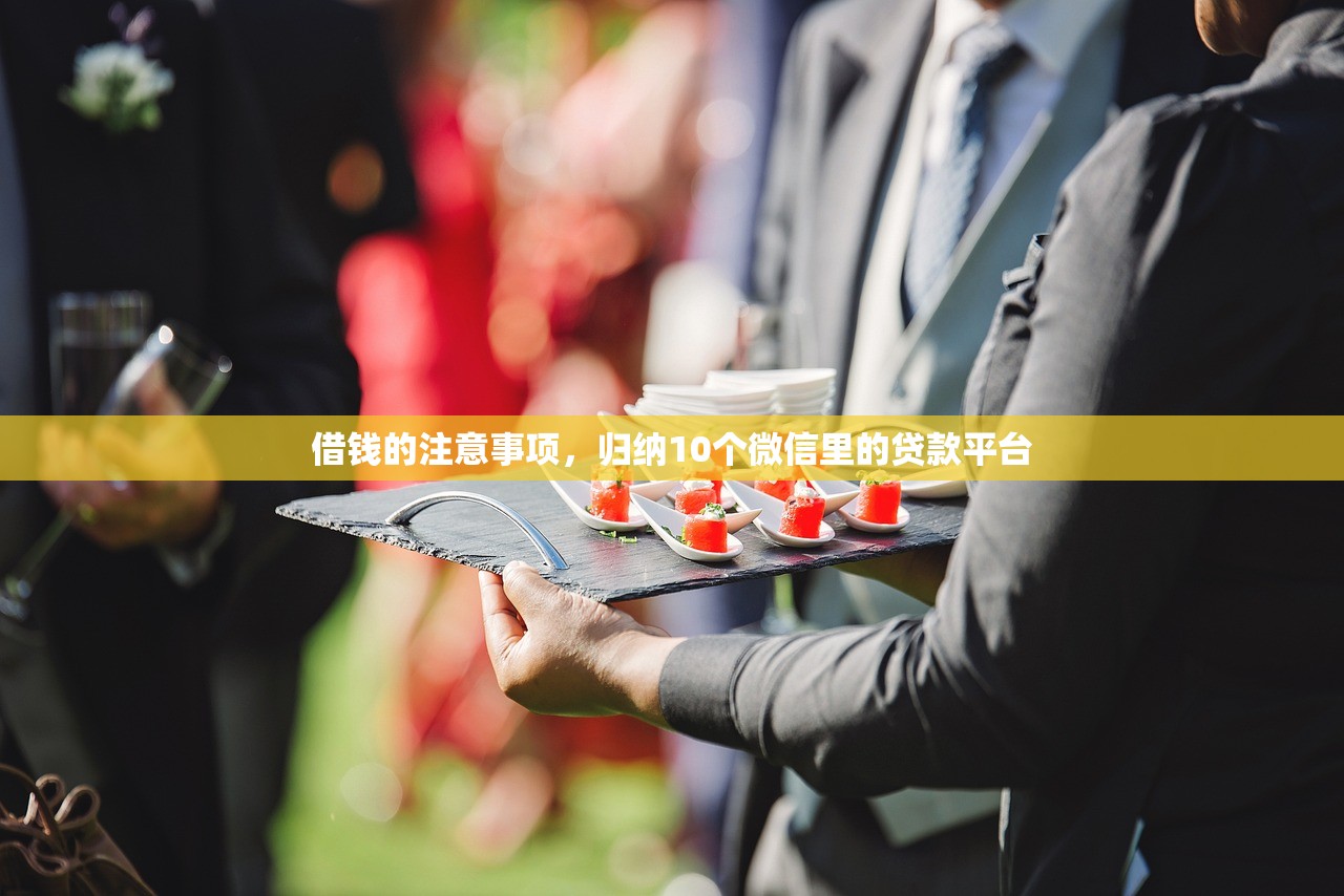 借钱的注意事项，归纳10个微信里的贷款平台