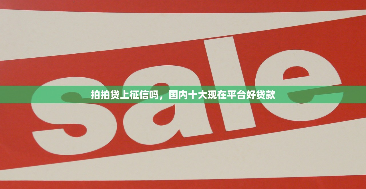 拍拍贷上征信吗，国内十大现在平台好贷款