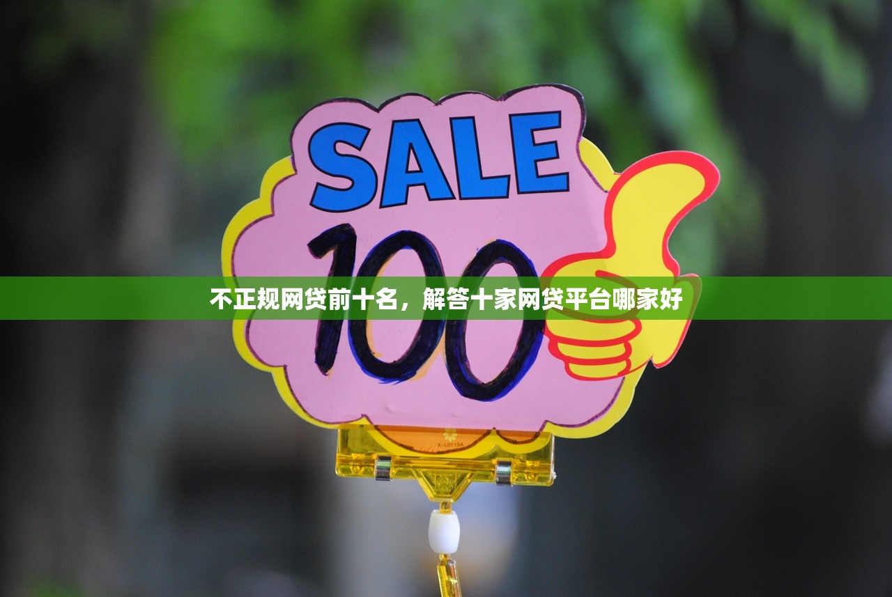 不正规网贷前十名，解答十家网贷平台哪家好