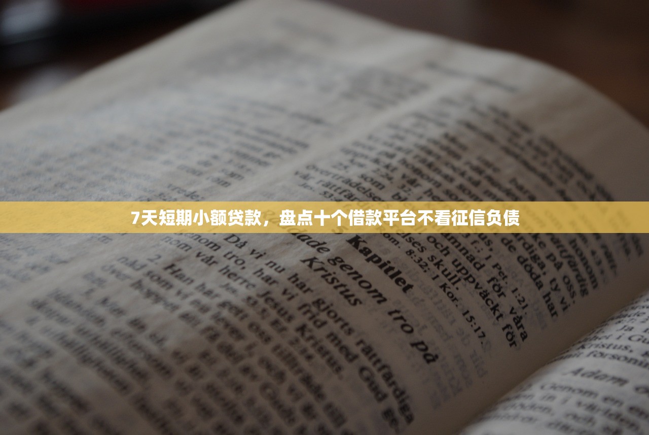 7天短期小额贷款，盘点十个借款平台不看征信负债