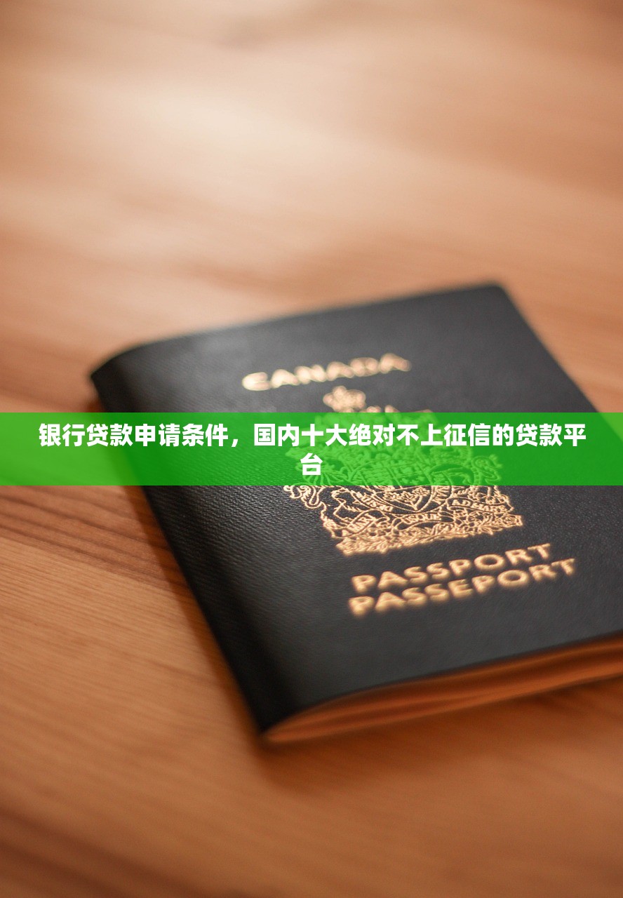 银行贷款申请条件，国内十大绝对不上征信的贷款平台
