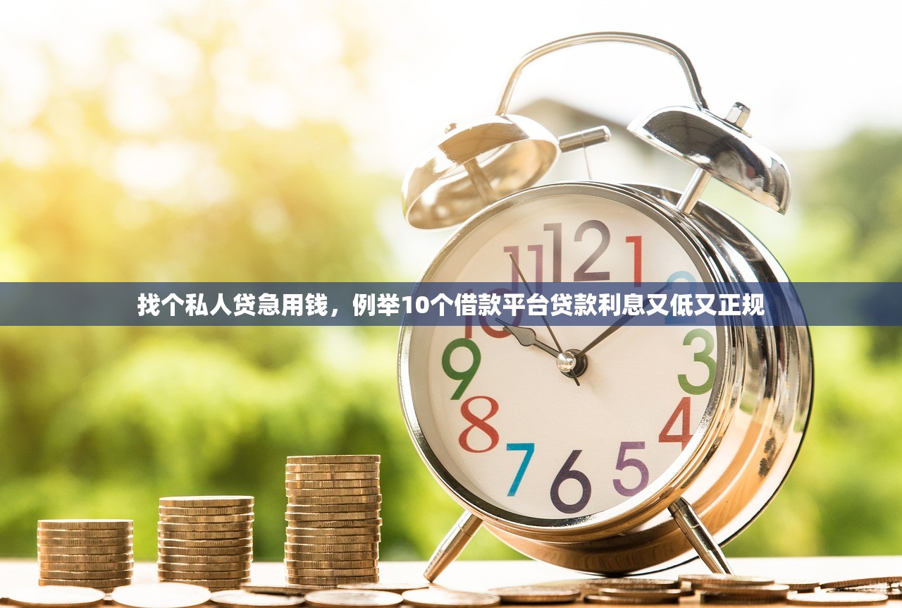 找个私人贷急用钱，例举10个借款平台贷款利息又低又正规