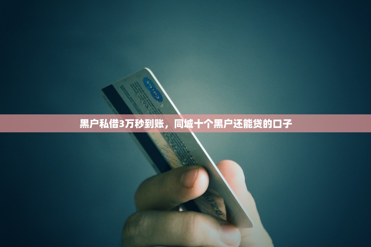 2024征信花新口子，分析十个征信黑了还有借款平台可以借钱