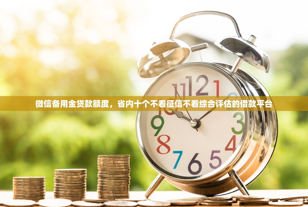 微信备用金贷款额度，省内十个不看征信不看综合评估的借款平台