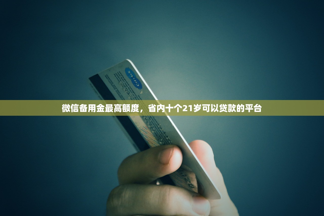微信备用金最高额度，省内十个21岁可以贷款的平台