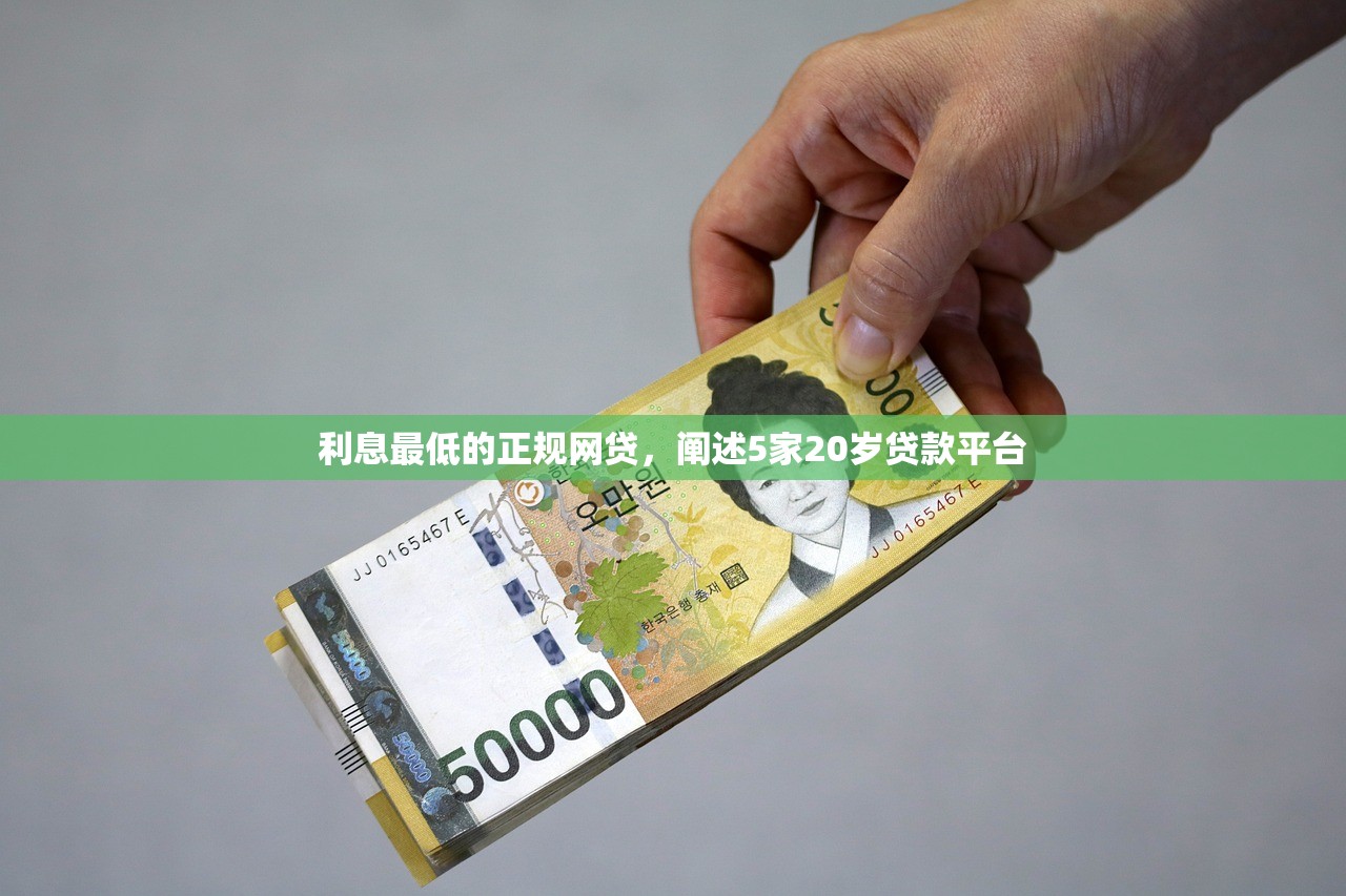 利息最低的正规网贷，阐述5家20岁贷款平台