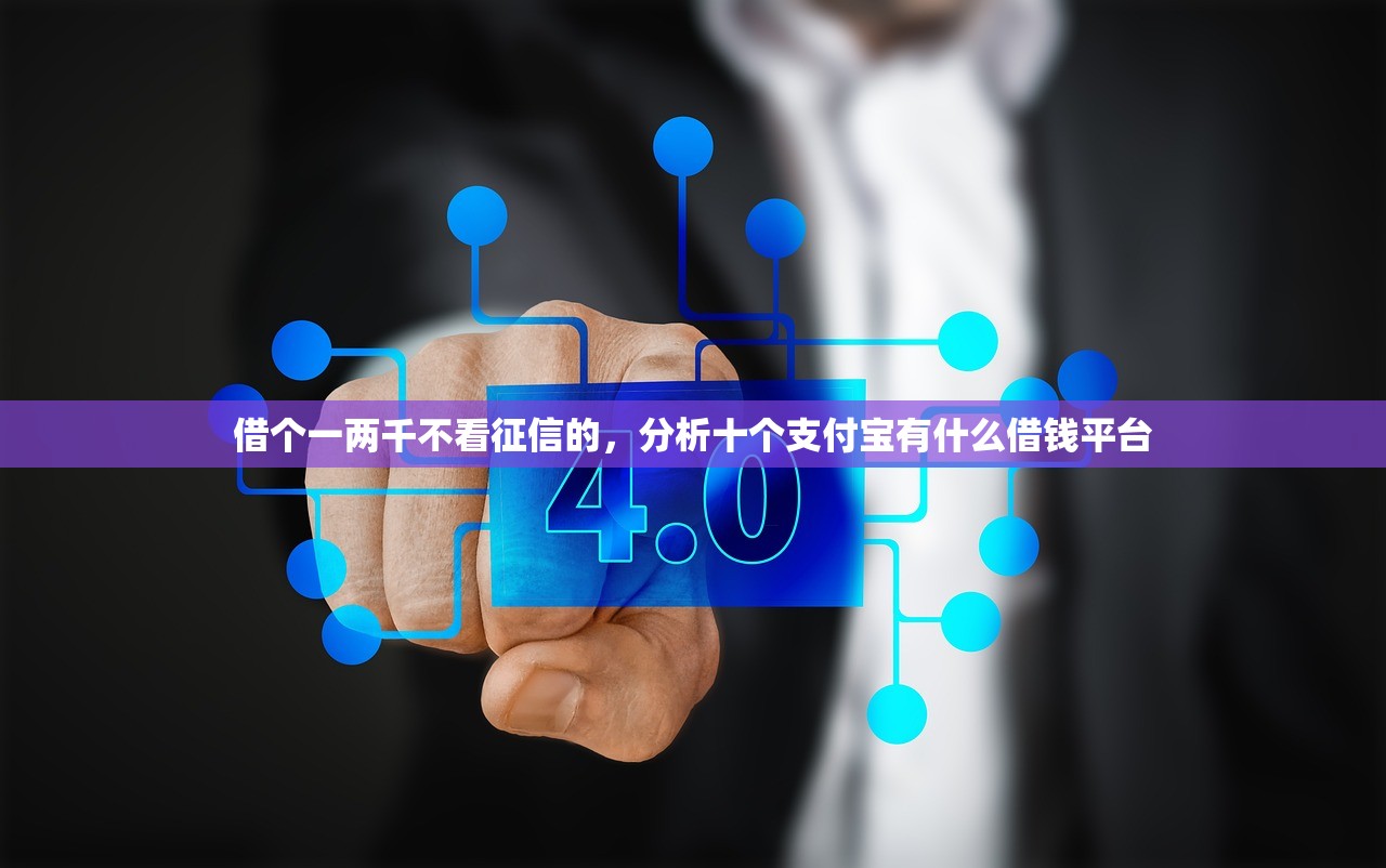 借个一两千不看征信的，分析十个支付宝有什么借钱平台