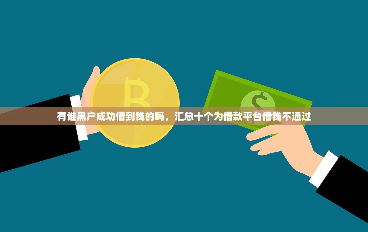 有谁黑户成功借到钱的吗，汇总十个为借款平台借钱不通过