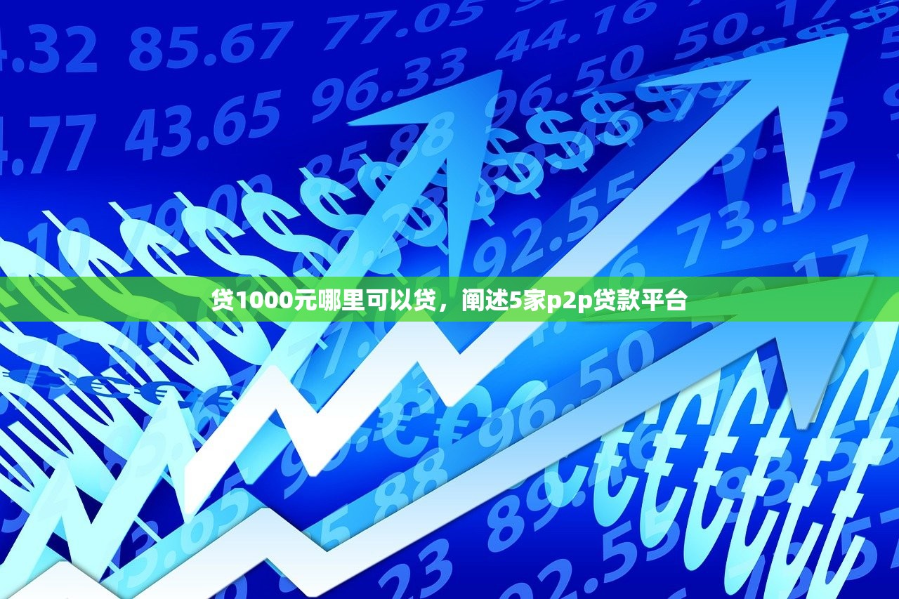 贷1000元哪里可以贷，阐述5家p2p贷款平台
