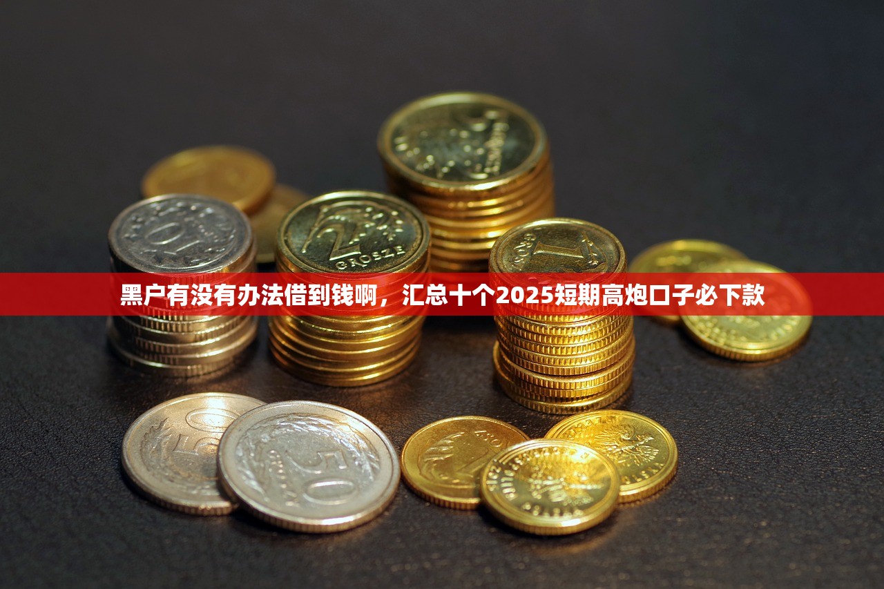 黑户有没有办法借到钱啊，汇总十个2025短期高炮口子必下款