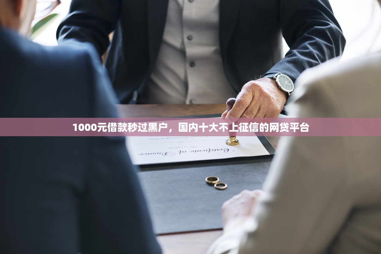 1000元借款秒过黑户，国内十大不上征信的网贷平台