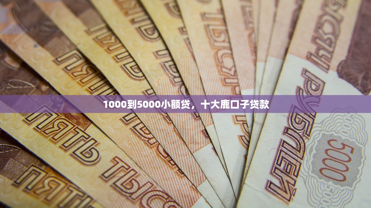 1000到5000小额贷，十大鹿口子贷款