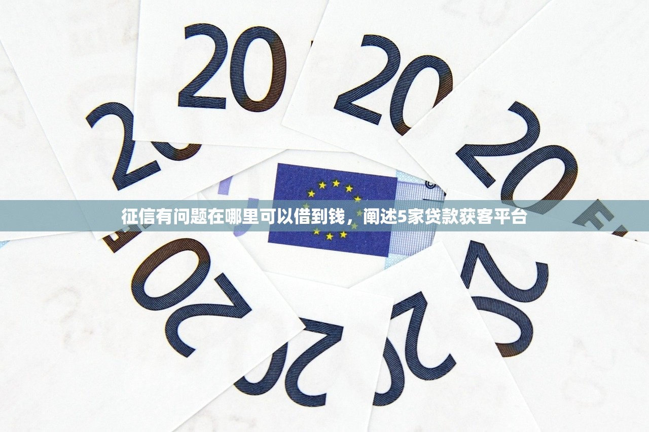 征信有问题在哪里可以借到钱，阐述5家贷款获客平台