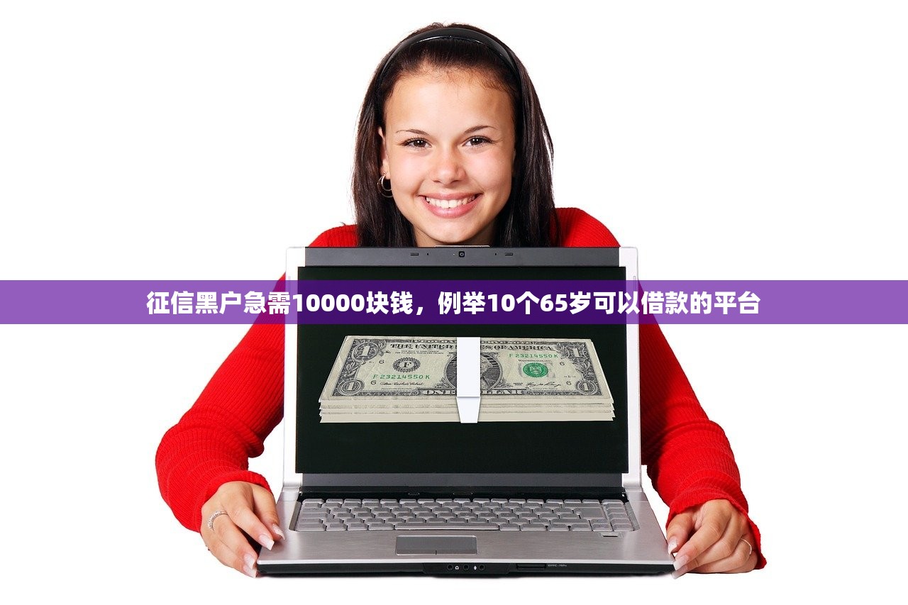 征信黑户急需10000块钱，例举10个65岁可以借款的平台