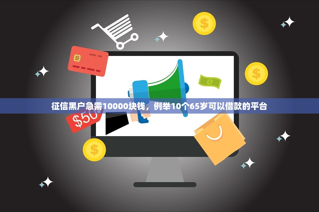 征信黑户急需10000块钱，例举10个65岁可以借款的平台