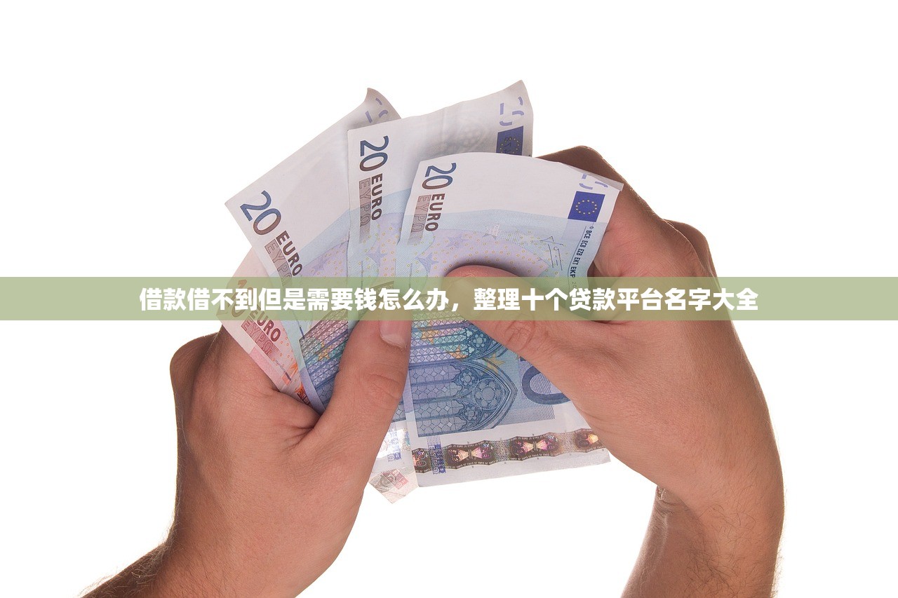 借款借不到但是需要钱怎么办，整理十个贷款平台名字大全