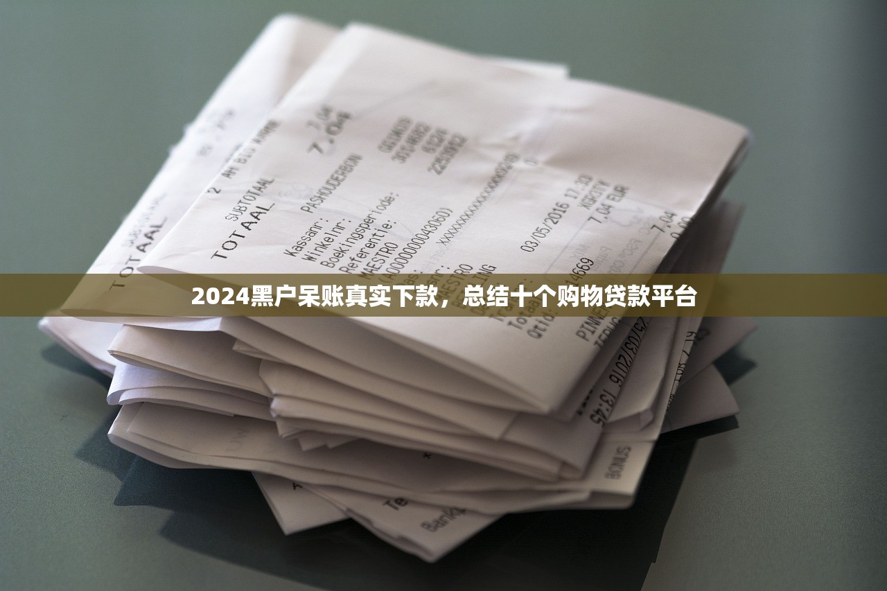 2024黑户呆账真实下款，总结十个购物贷款平台