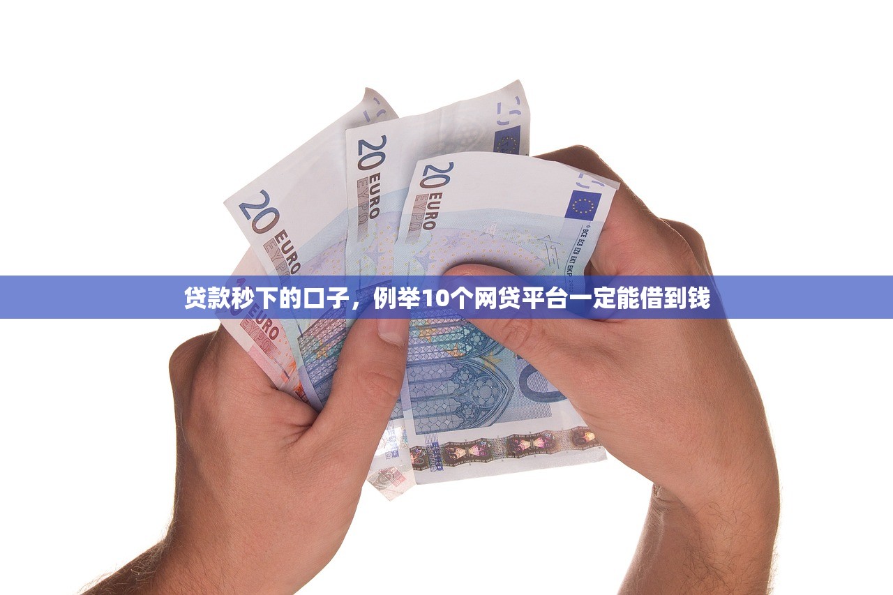 贷款秒下的口子，例举10个网贷平台一定能借到钱