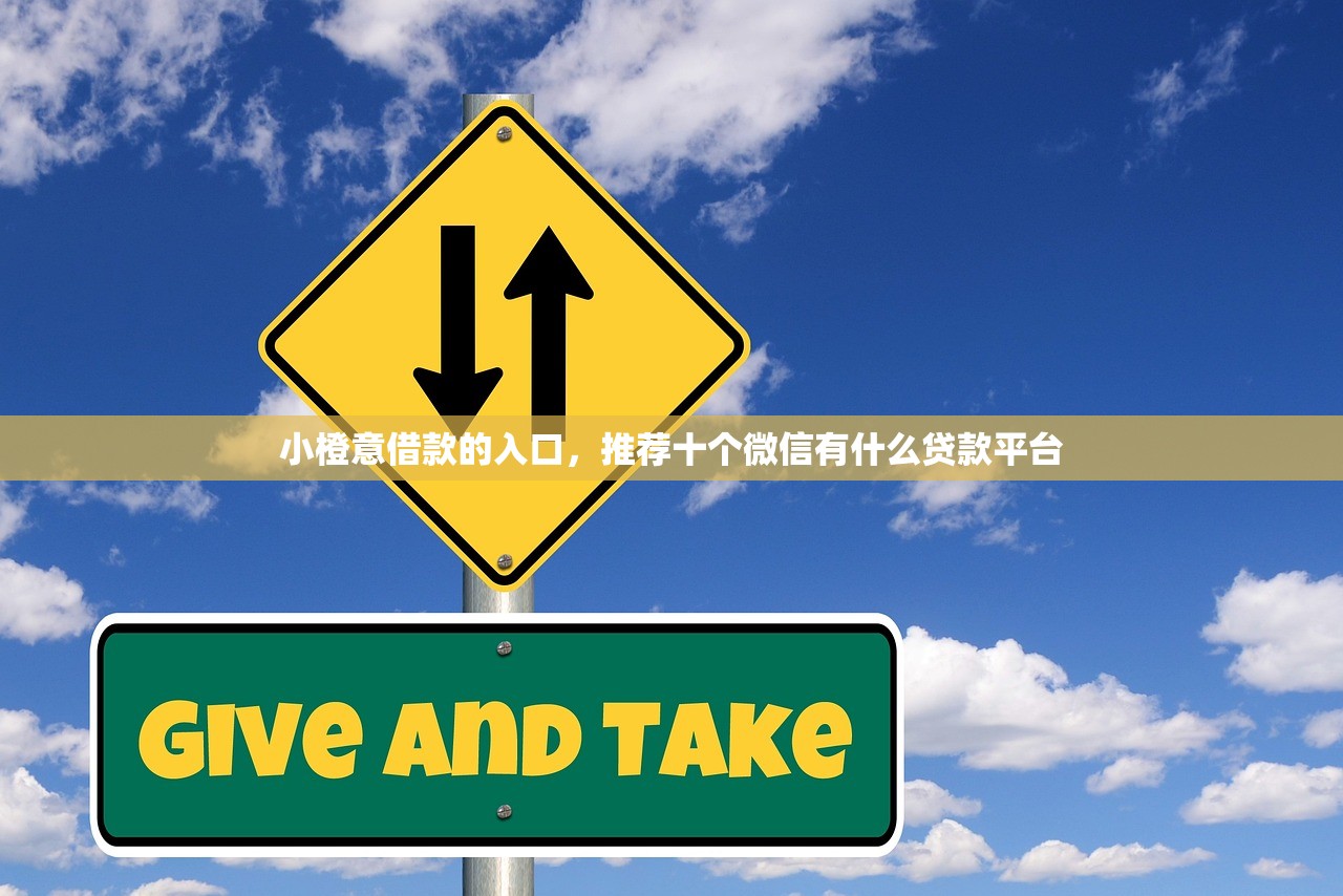 小橙意借款的入口，推荐十个微信有什么贷款平台