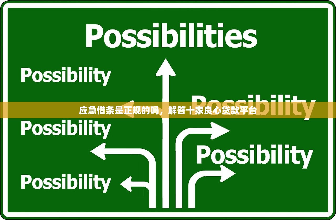 应急借条是正规的吗，解答十家良心贷款平台