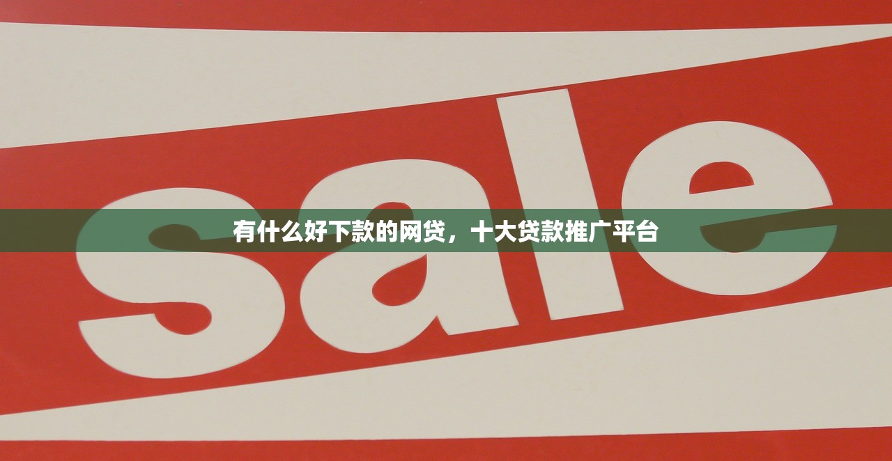 有什么好下款的网贷，十大贷款推广平台