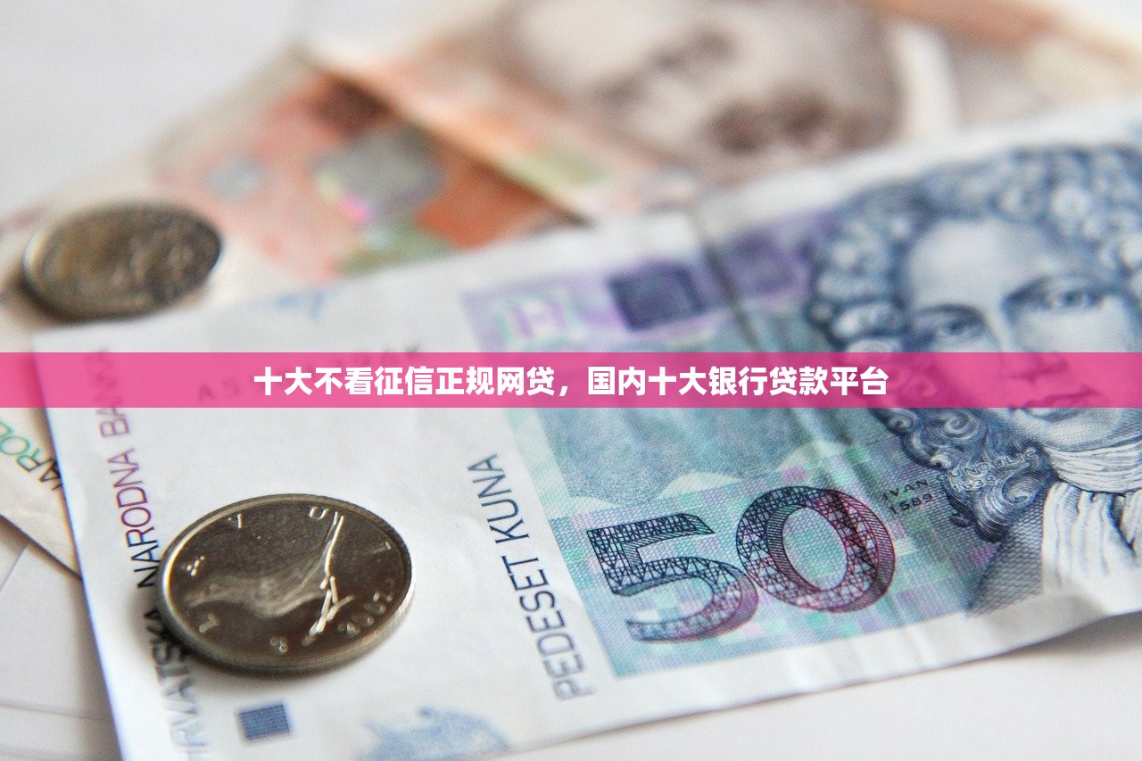 十大不看征信正规网贷，国内十大银行贷款平台