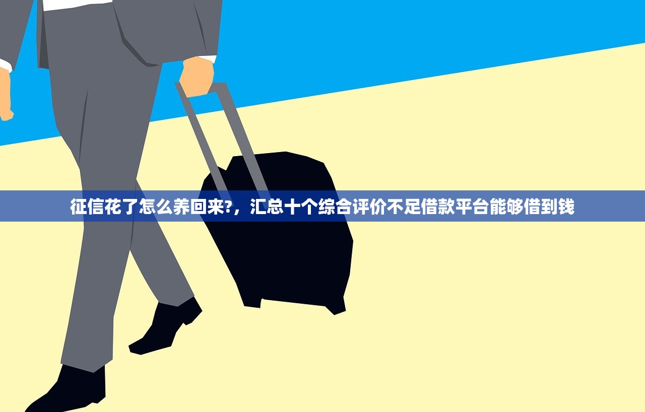 征信花了怎么养回来?，汇总十个综合评价不足借款平台能够借到钱