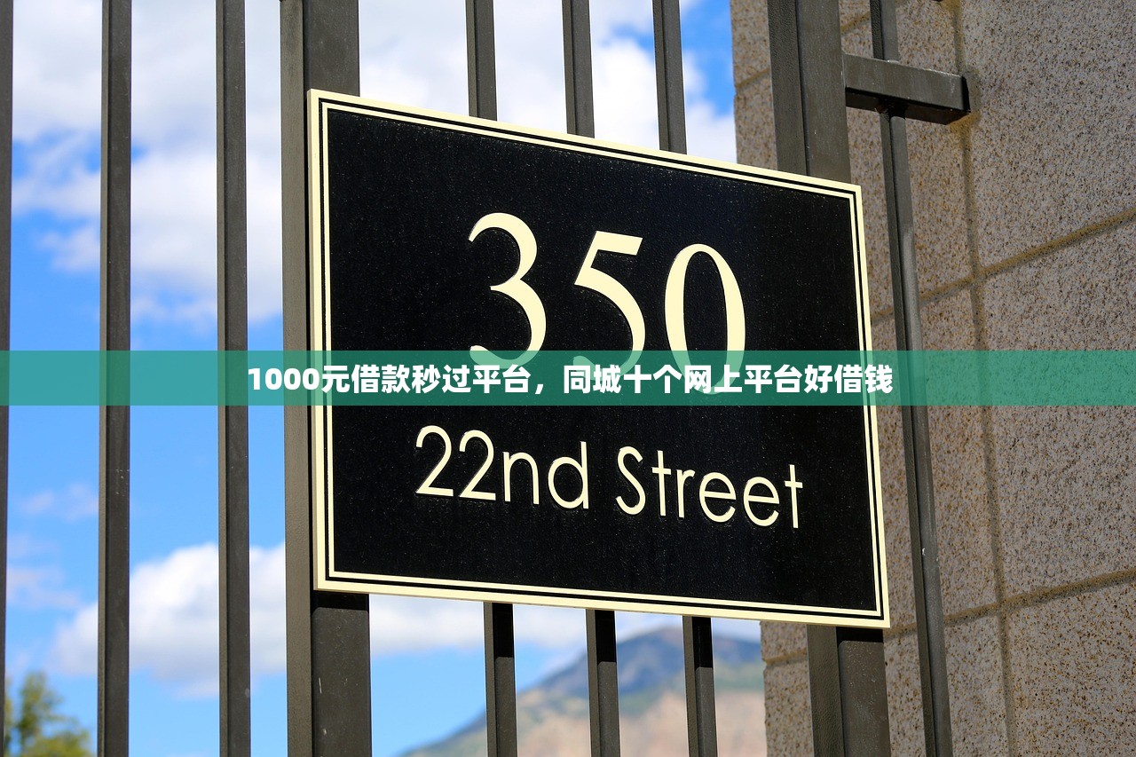 1000元借款秒过平台，同城十个网上平台好借钱