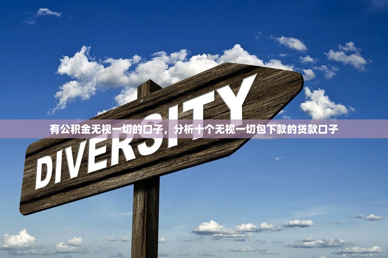 有公积金无视一切的口子，分析十个无视一切包下款的贷款口子