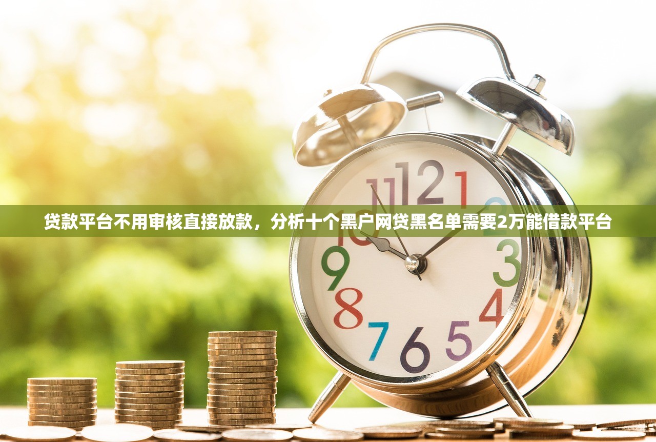贷款平台不用审核直接放款，分析十个黑户网贷黑名单需要2万能借款平台
