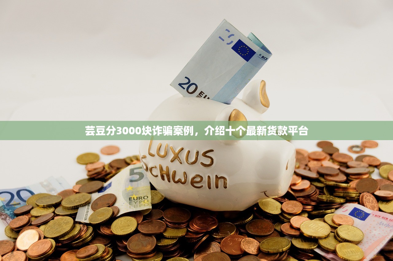 芸豆分3000块诈骗案例，介绍十个最新货款平台