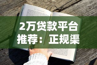 2万贷款平台推荐：正规渠道、低息方案、快速审批攻略