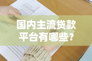国内主流贷款平台有哪些？5大类型详解与选择指南
