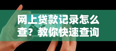 网上贷款记录怎么查？教你快速查询平台借贷信息