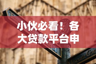 小伙必看！各大贷款平台申请攻略与避坑指南