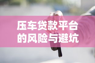 压车贷款平台的风险与避坑指南