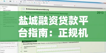 盐城融资贷款平台指南：正规机构选择与申请技巧