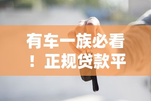 有车一族必看！正规贷款平台推荐及申请指南