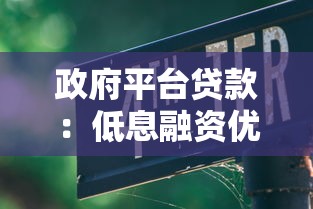 政府平台贷款：低息融资优势与申请指南