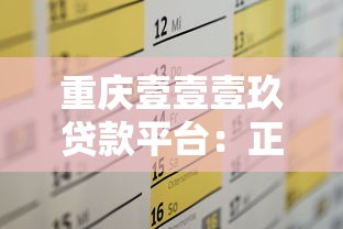 重庆壹壹壹玖贷款平台：正规可靠，低利率快速解决资金需求
