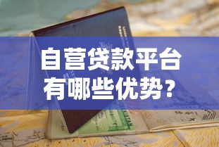 自营贷款平台有哪些优势？申请攻略与避坑指南