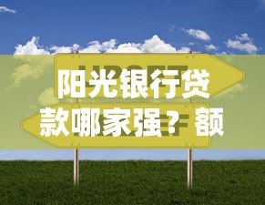 阳光银行贷款哪家强？额度、利率、产品选择全攻略解析
