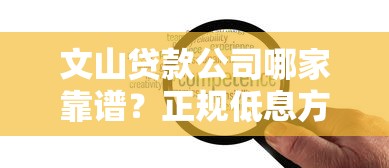 文山贷款公司哪家靠谱？正规低息方案+灵活借款流程解析