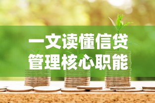 一文读懂信贷管理核心职能：贷款流程优化与风险控制全解析