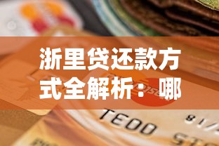 浙里贷还款方式全解析：哪种最适合你的钱包？