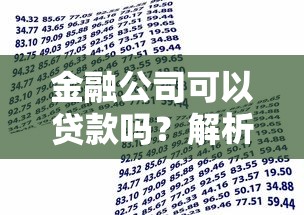 金融公司可以贷款吗？解析贷款条件、资质要求与申请流程