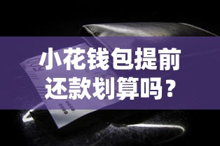 小花钱包提前还款划算吗？这5个细节不注意可能白花钱！
