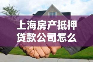 上海房产抵押贷款公司怎么选？避坑指南+专业解析看这里