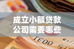 成立小额贷款公司需要哪些条件？流程详解与必备材料清单